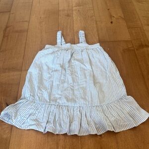 Light Blue & White Striped Ruffle Sundress